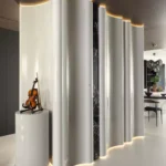 Sintered stone slab marble pattern
