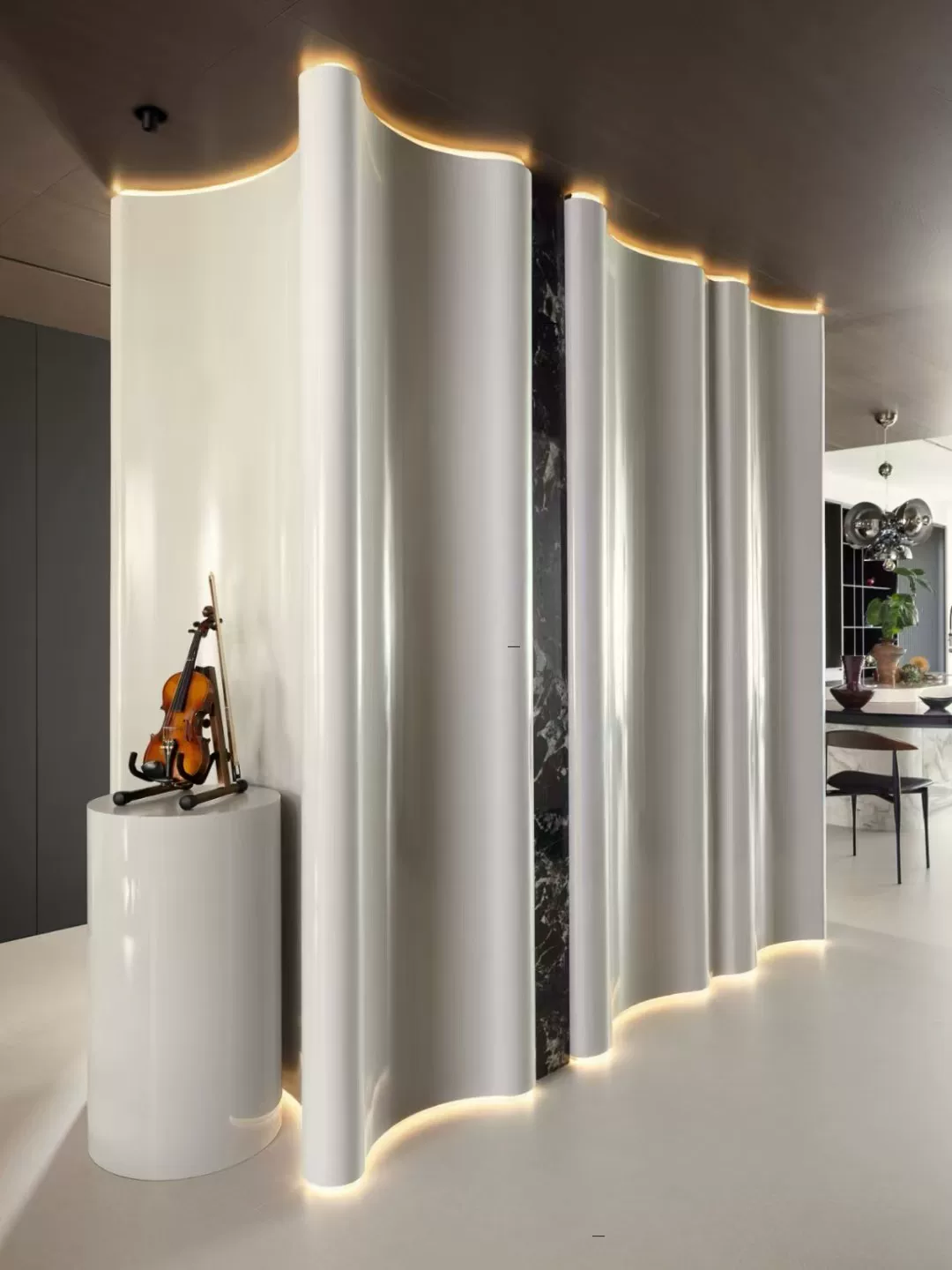Sintered stone slab marble pattern