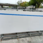 White matte slab surface detail