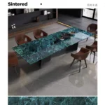 Sintered stone slab edge view