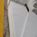 Quartz stone slab white color variation