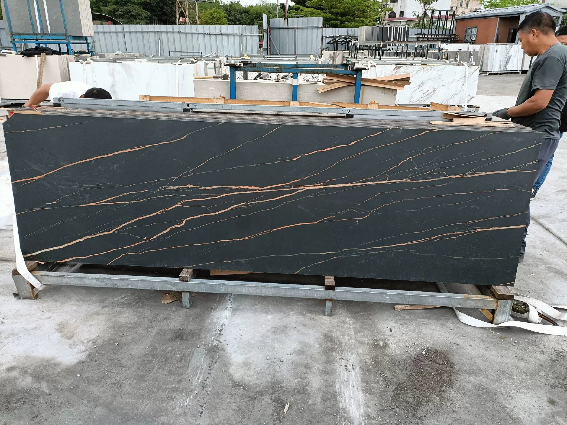 Matte finish slab close-up