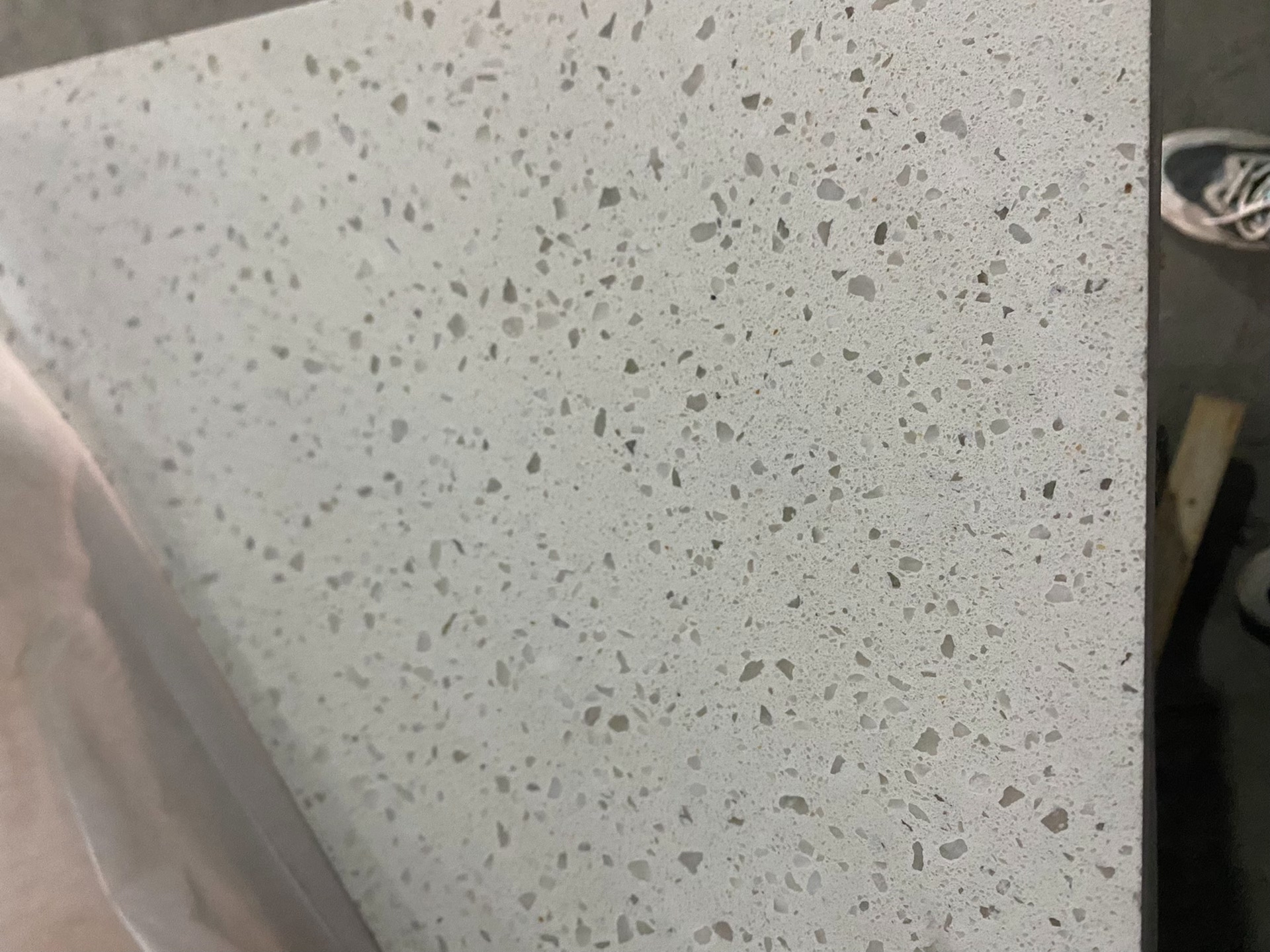 Gray quartz stone slab inventory