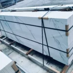 Fish Belly White sintered stone slab, fine matte finish, 800x2600x9 mm