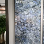 Sintered stone slab edge view