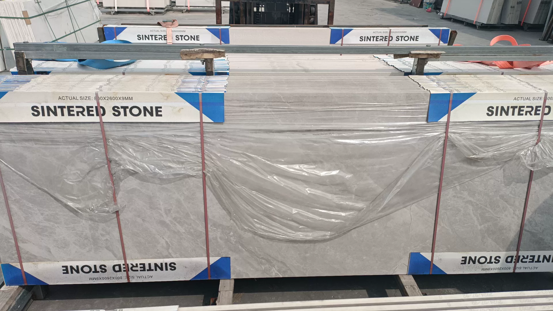 Cyprus Grey glossy sintered stone slab 800x2600x9 mm