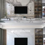 Custom sintered stone background wall panel example 7