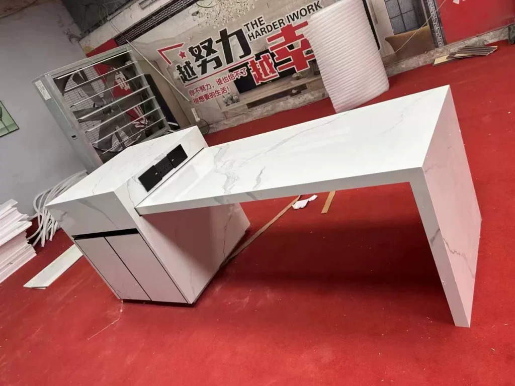 Sintered stone island countertop unit