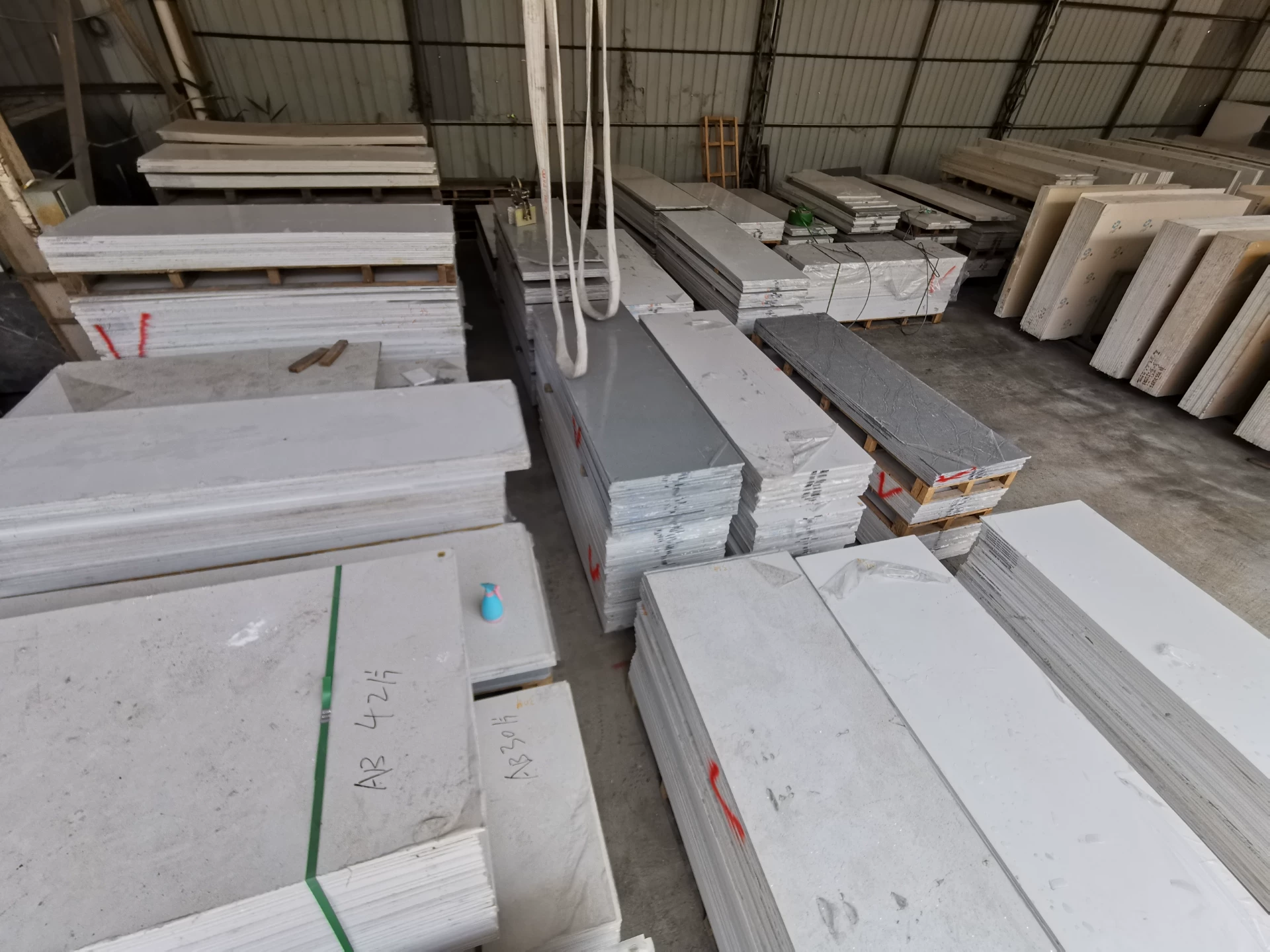 Quartz stone slab stock lot