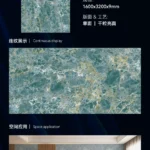 MARSHAL sintered stone slab 800x2600x9 mm matte or glossy finish