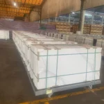 Sintered stone slab from stock