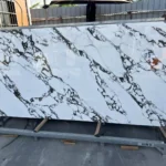 Sintered stone slab edge view