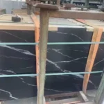 Black sintered stone slab 700x1300x6 mm
