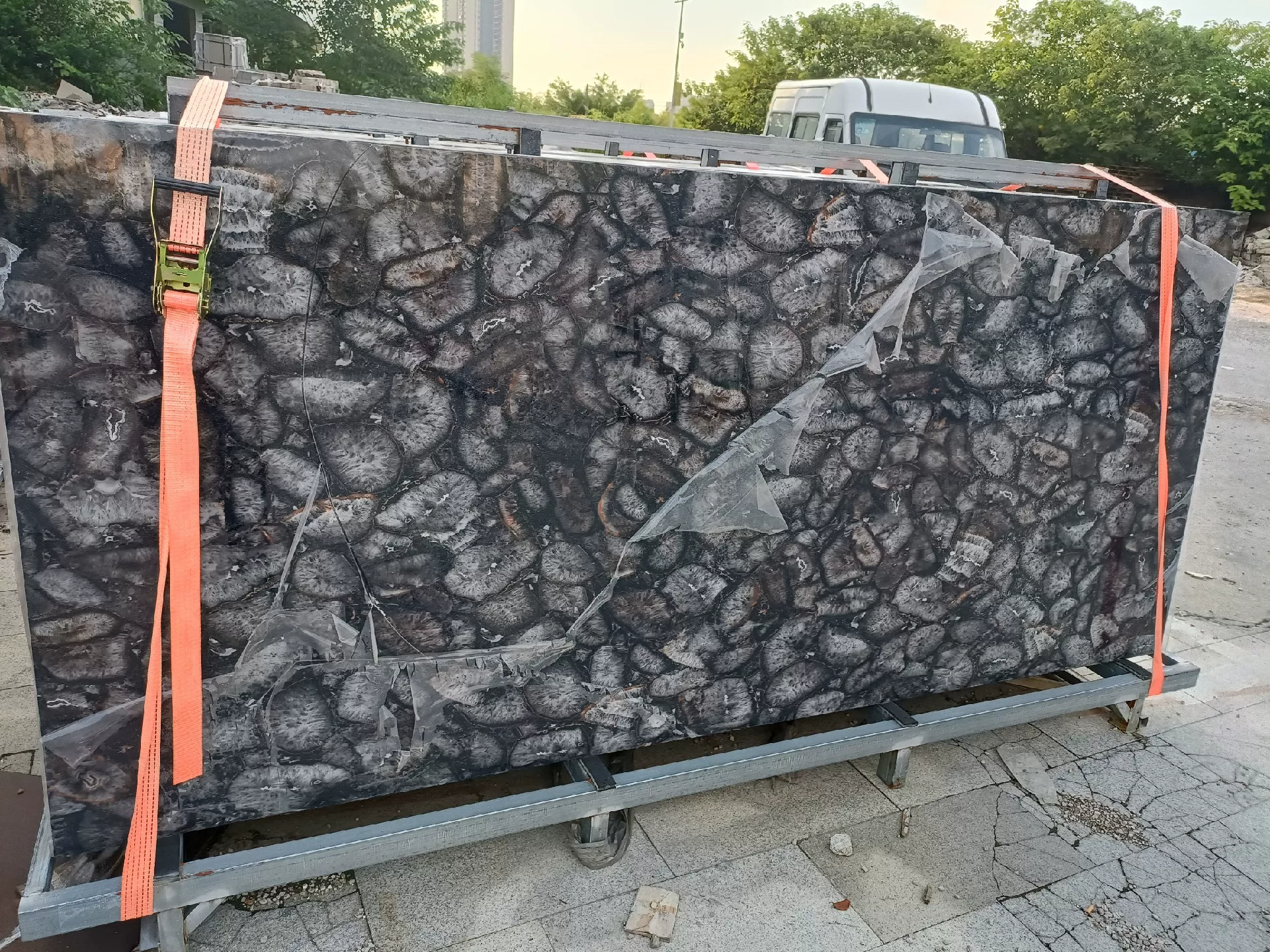 Sintered stone slab 1200x2400mm 9mm stock lot