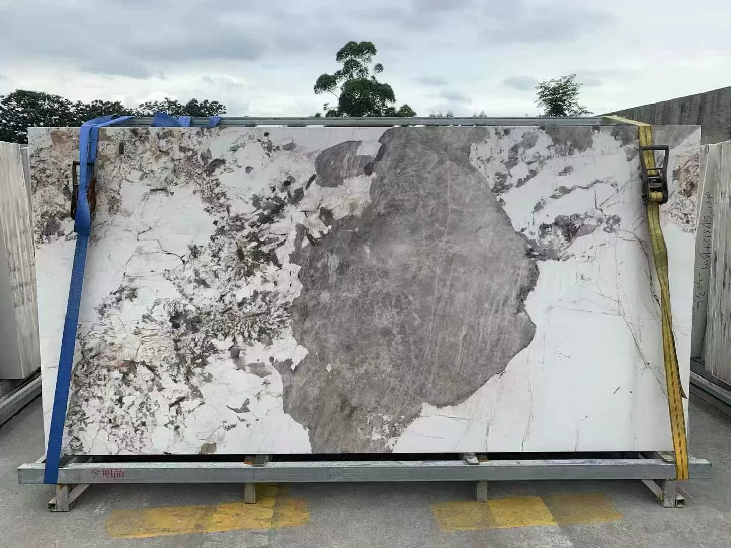 Sintered stone slab stock view