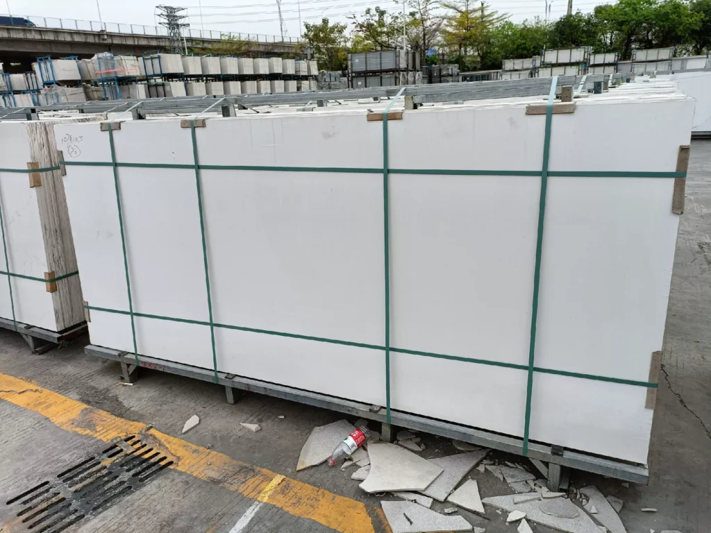 Pure white matte sintered stone slab 1200x2700 mm