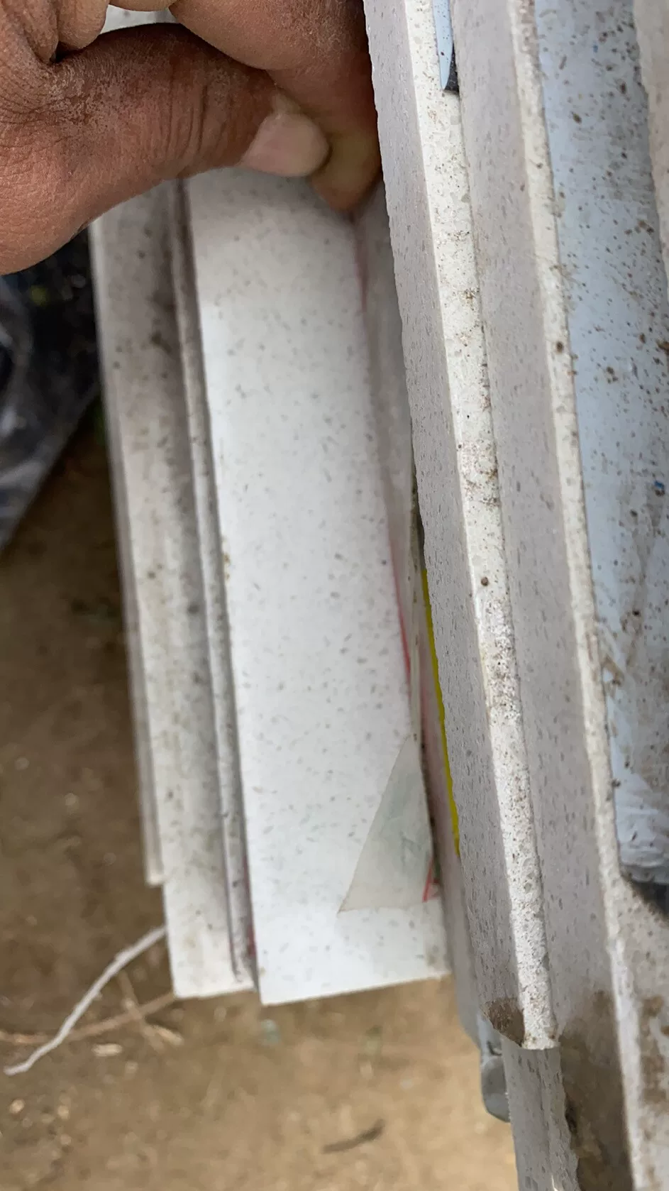Quartz stone slab stock lot view 2