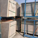 White slab stock lot view