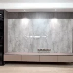 Custom sintered stone background wall panel example 3