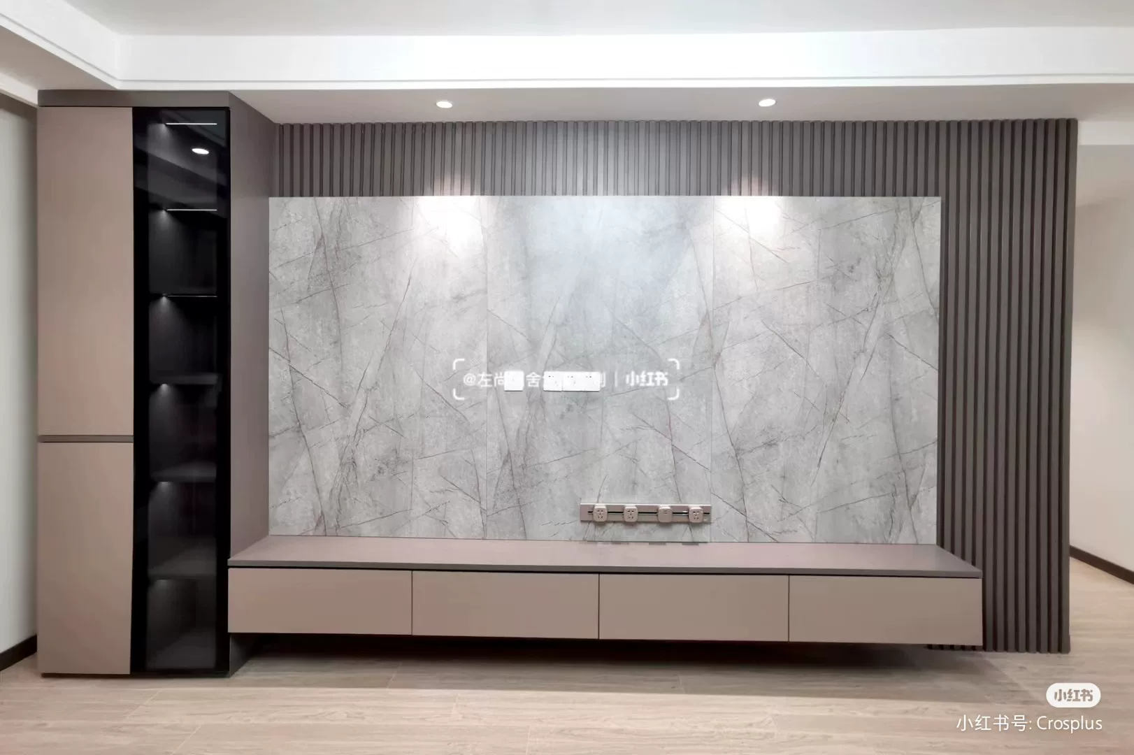 Custom sintered stone background wall panel example 3