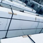 Fish Belly White sintered stone slab, fine matte finish, 800x2600x9 mm