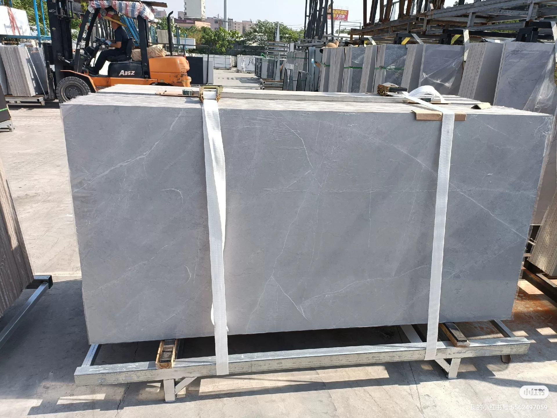 Sintered stone slab close-up