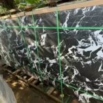 Sintered stone slab texture detail