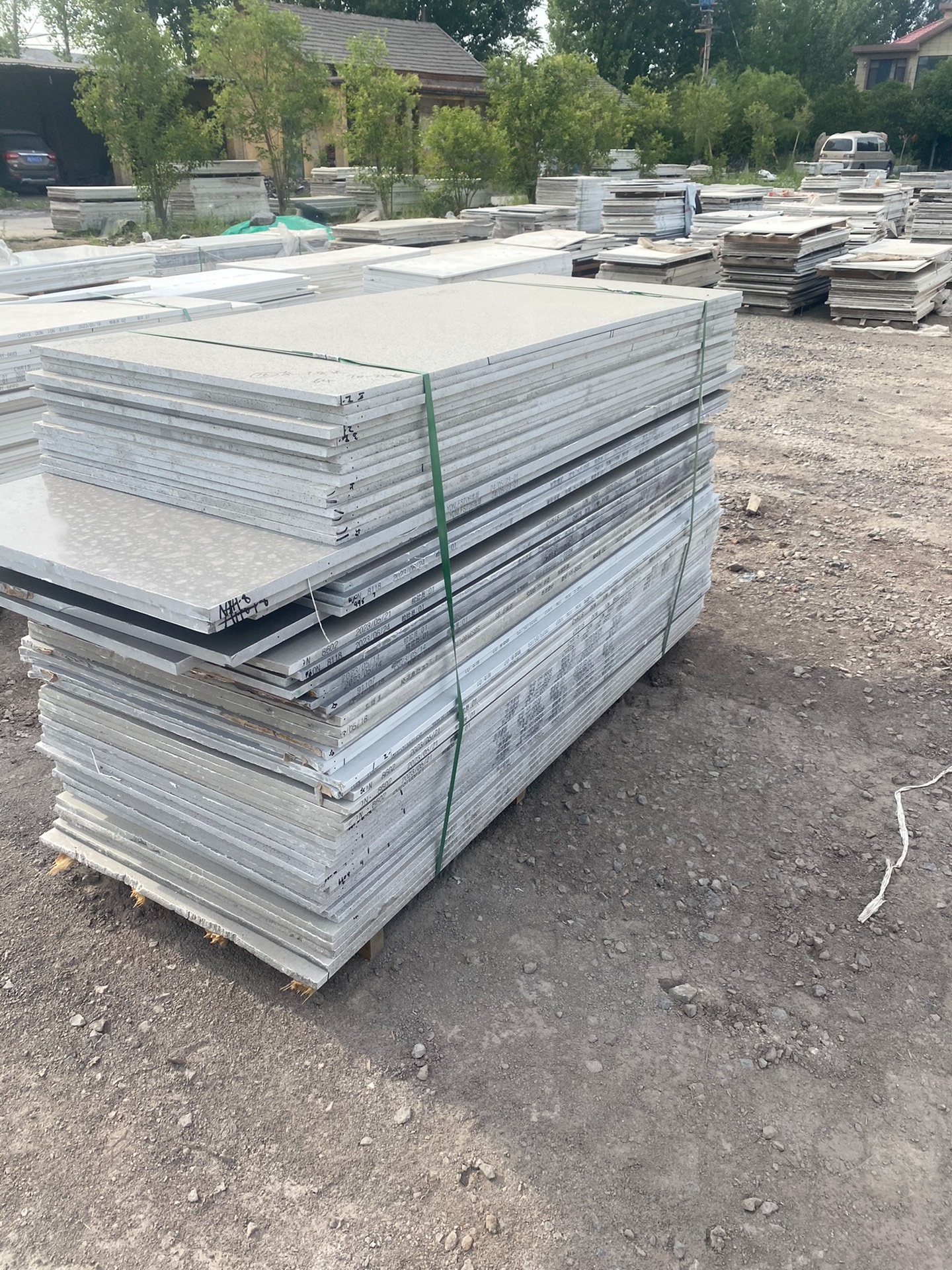 Quartz stone slab stock lot