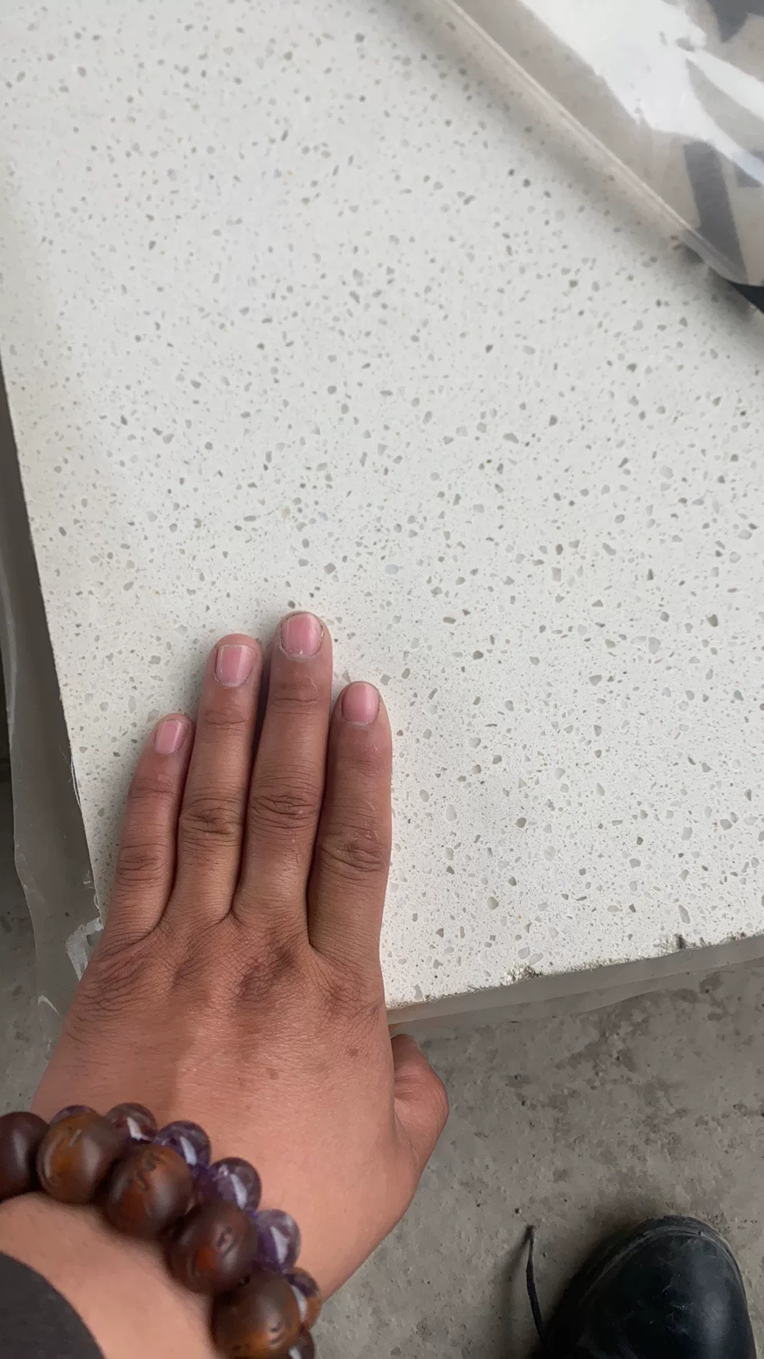 Quartz stone slab batch stock image