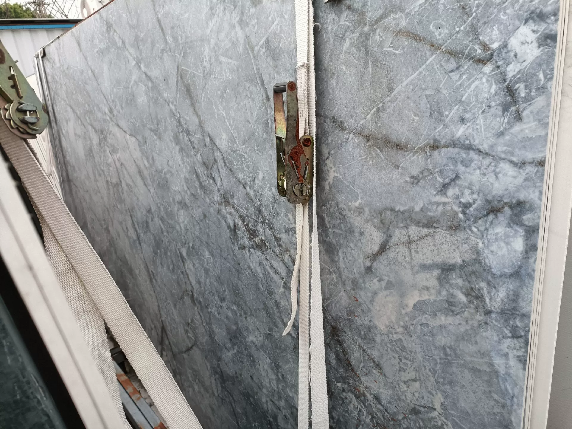 Sintered stone slab stock view