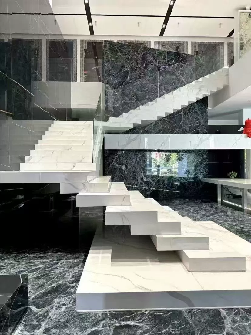Sintered stone staircase fabrication example 5