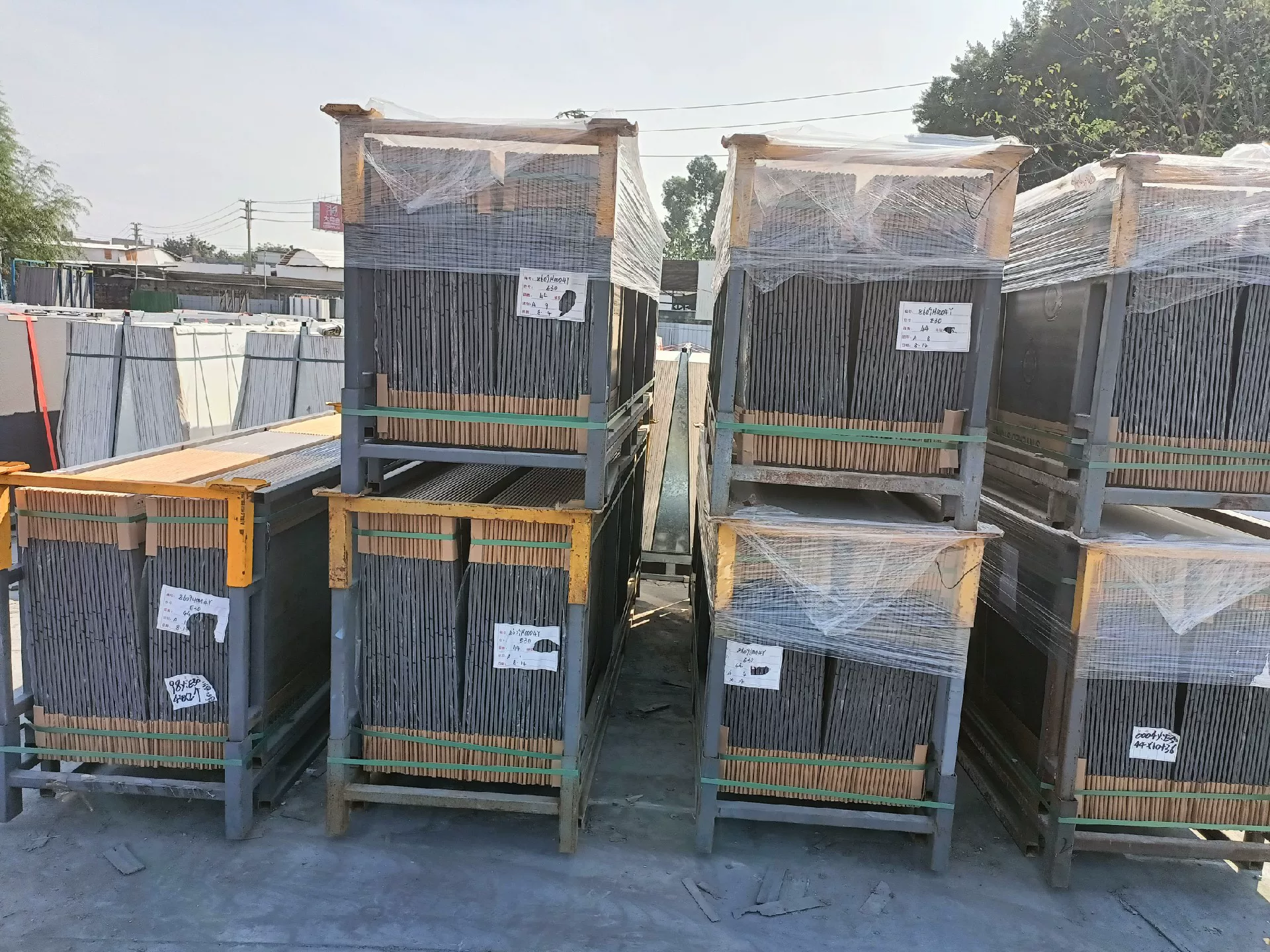 Warehouse stock view of slabs