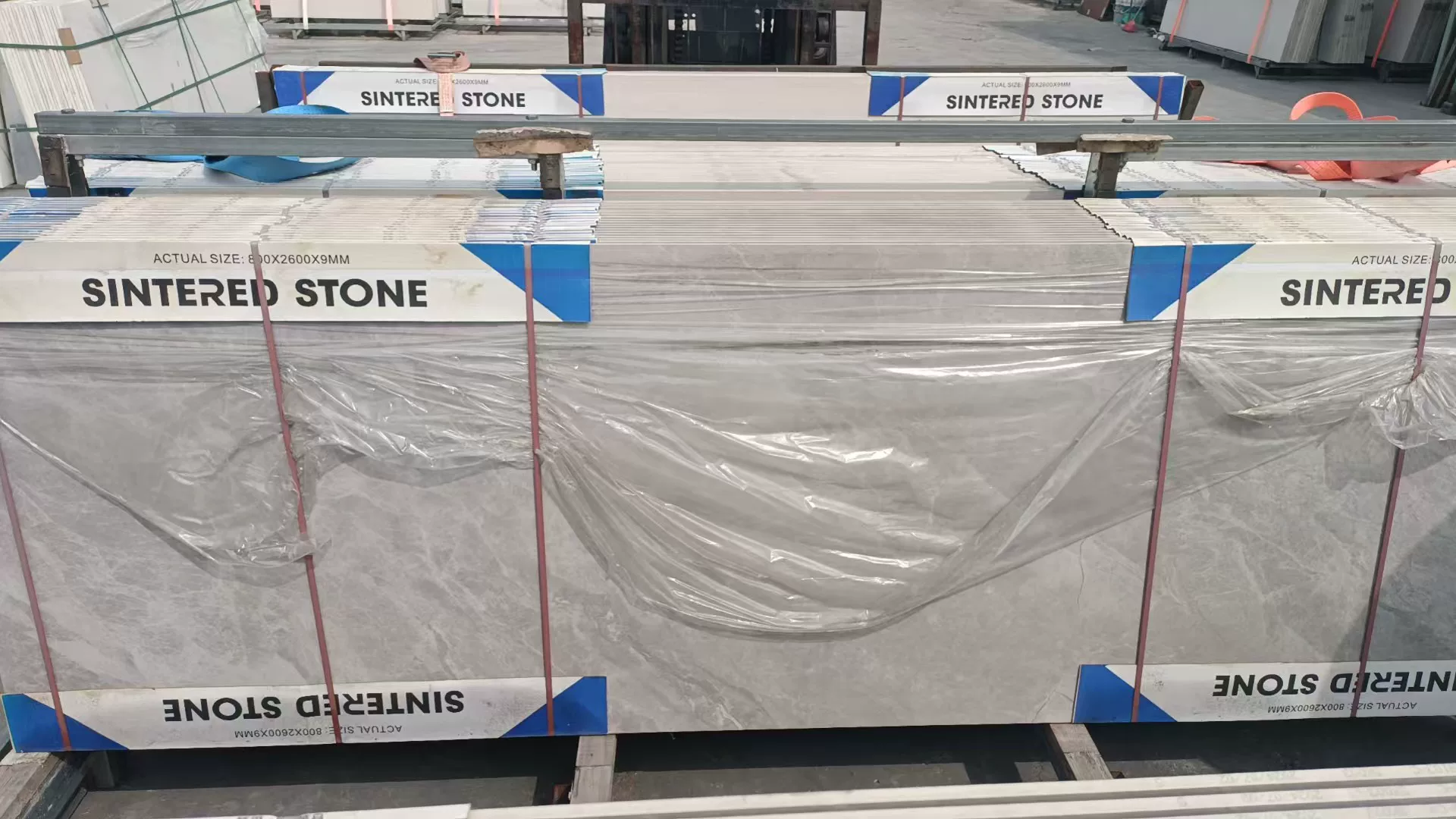 Cyprus Grey glossy sintered stone slab 800x2600x9 mm