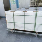 Sintered stone slab lot in warehouse
