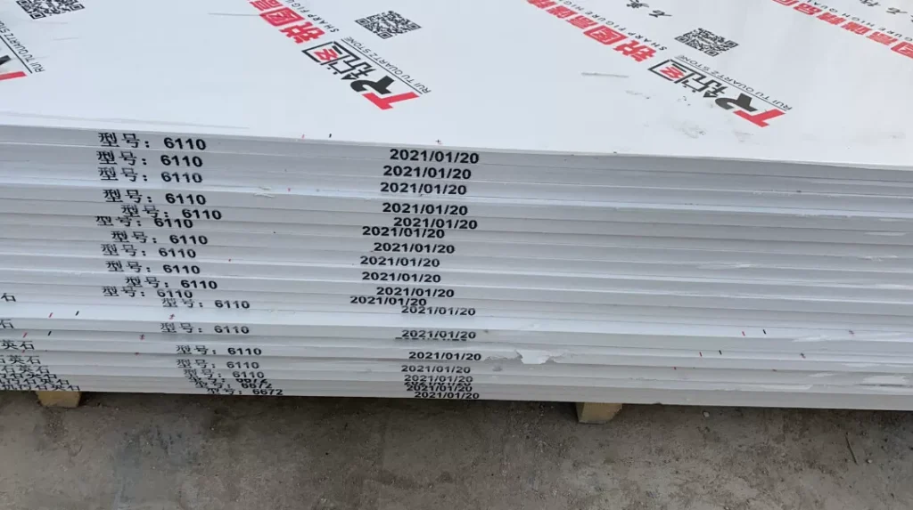 Quartz stone slab stock lot