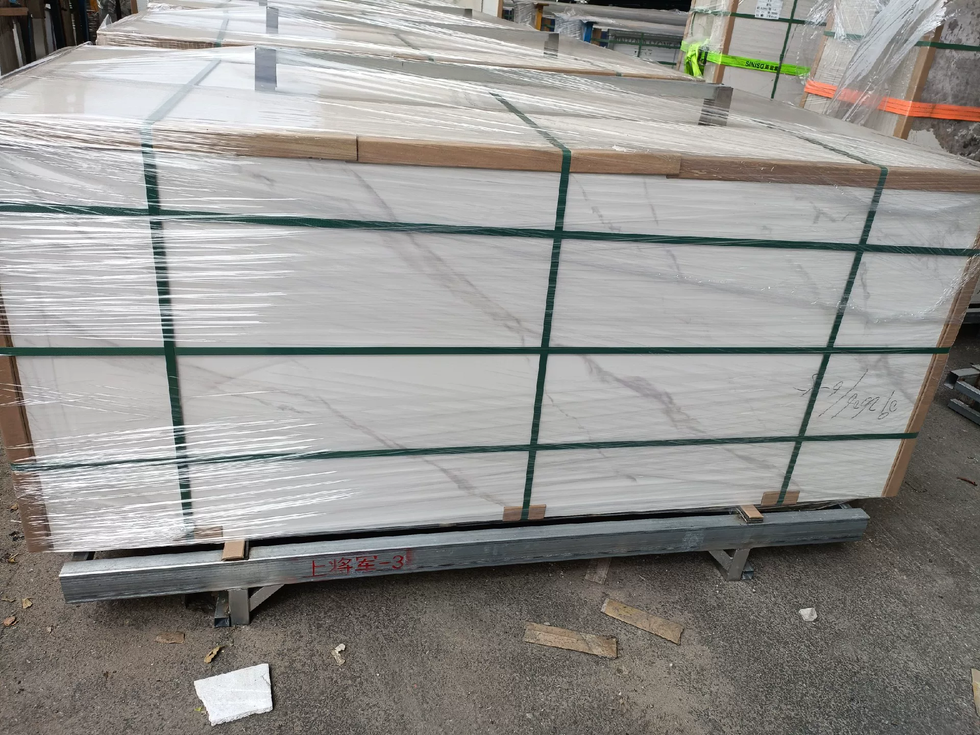 Slab in warehouse setting