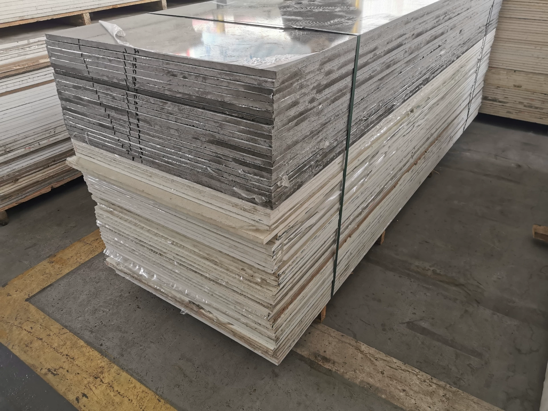 Quartz stone slab assortment