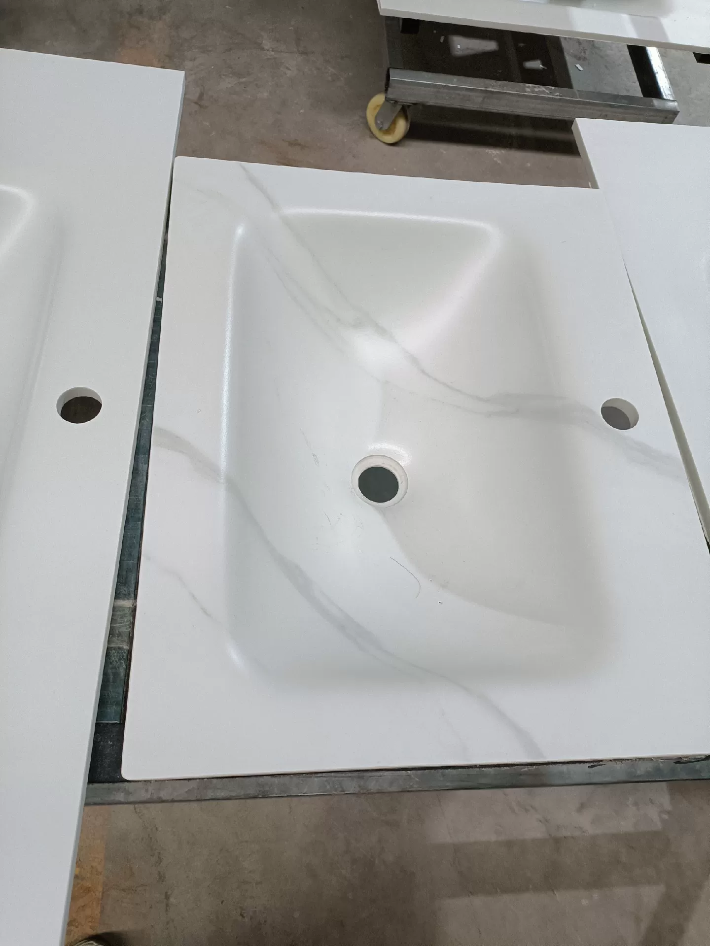 Sintered stone sink basin