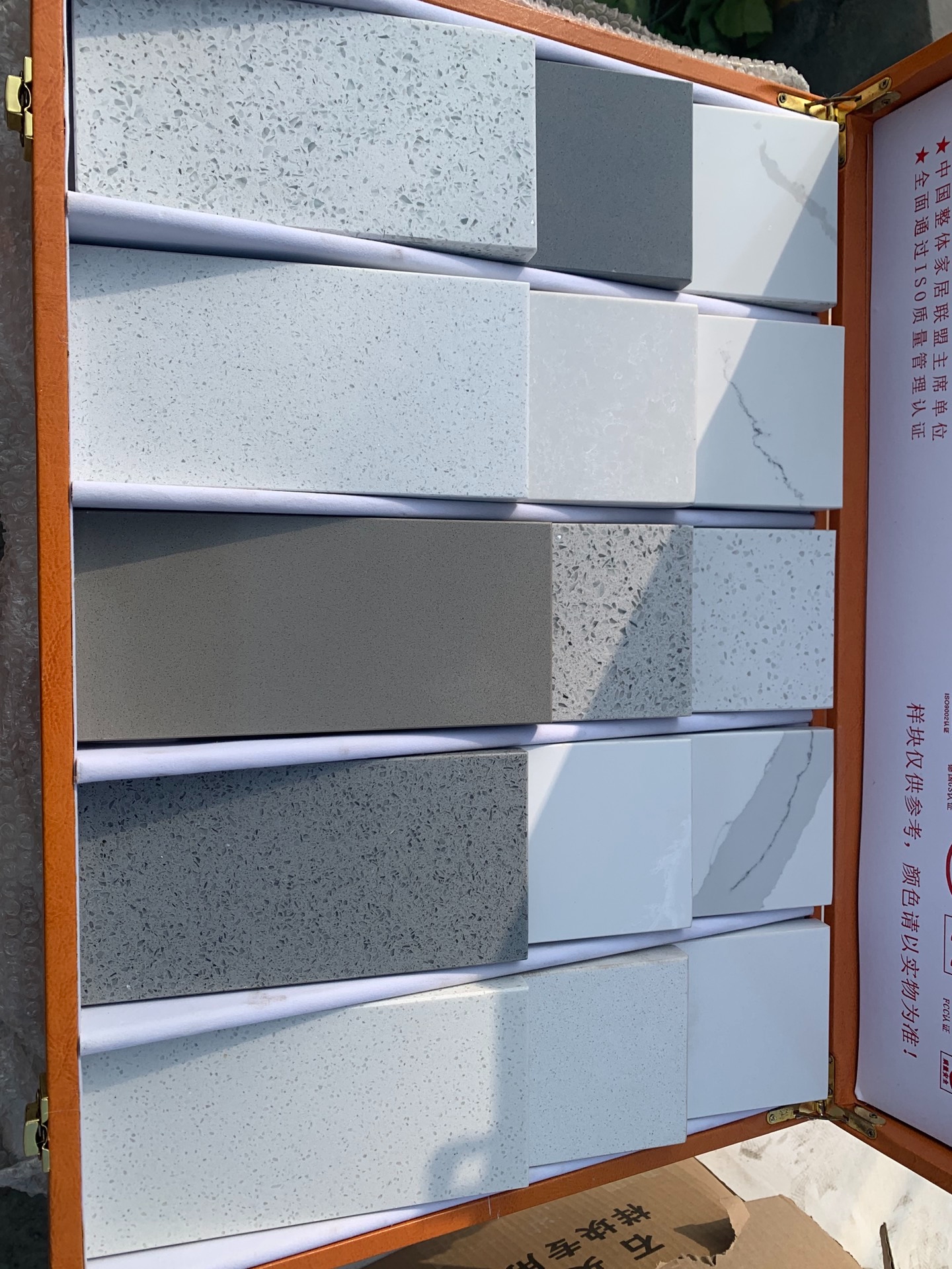 Quartz stone slab stock lot
