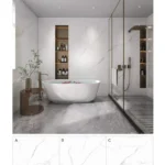 White Jade sintered stone slab, surface detail