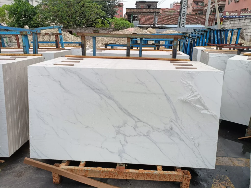 Sintered stone slab stock lot view 1