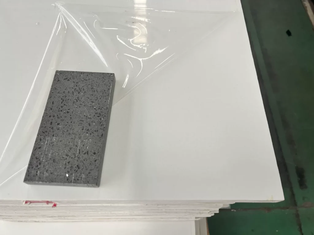 Pure white quartz stone slab stock lot