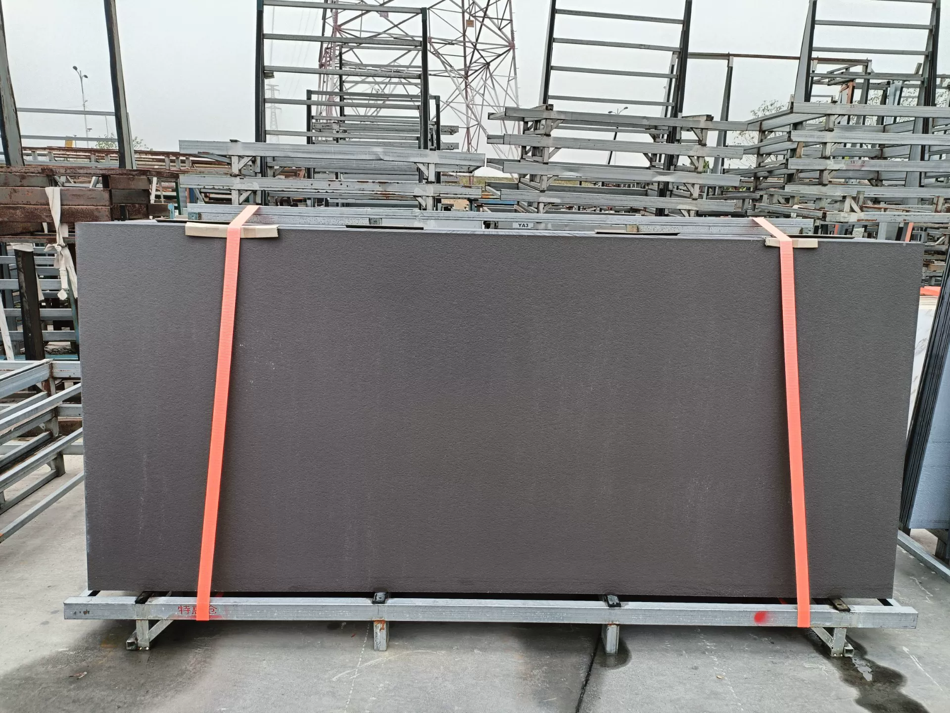 Flamed sintered stone slab, 1200x2700x9mm