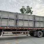 White sintered stone slab stock view