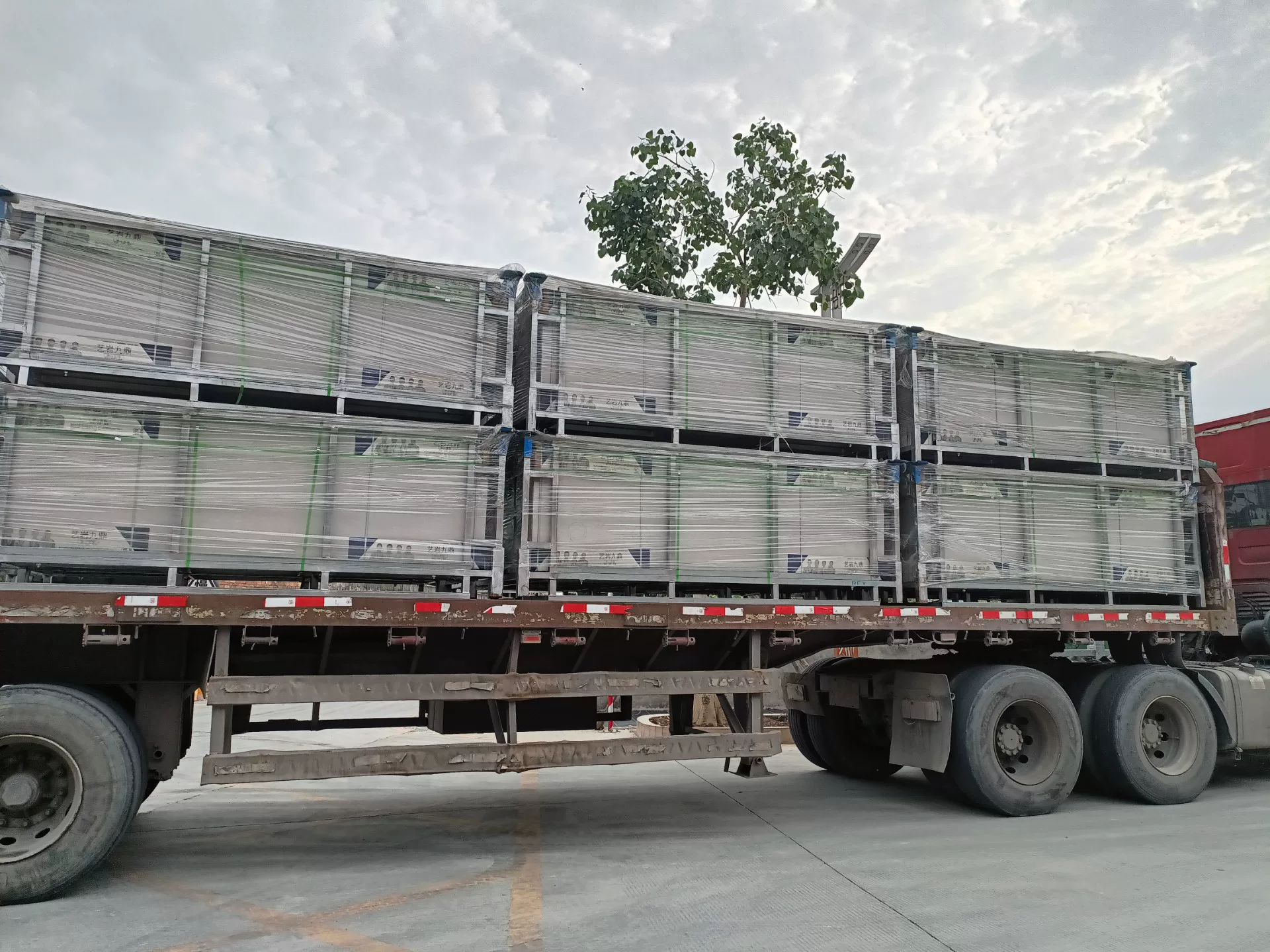 White sintered stone slab stock view
