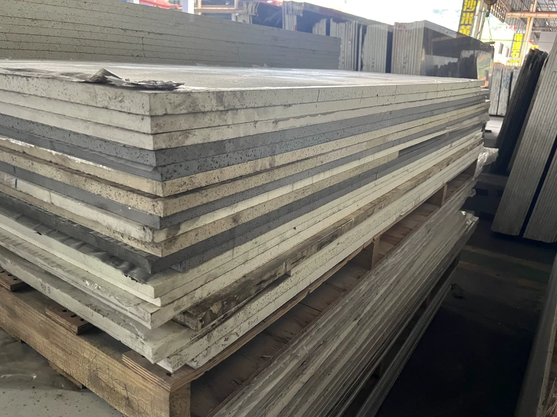 Quartz stone slab edge detail 15mm