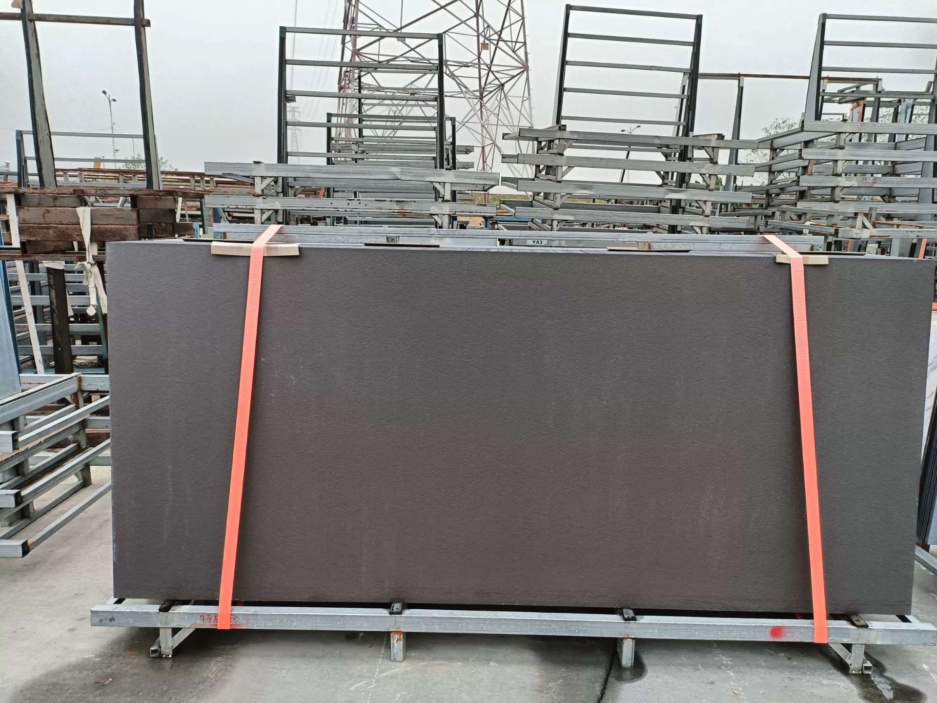 Flamed sintered stone slab, 1200x2700x9mm