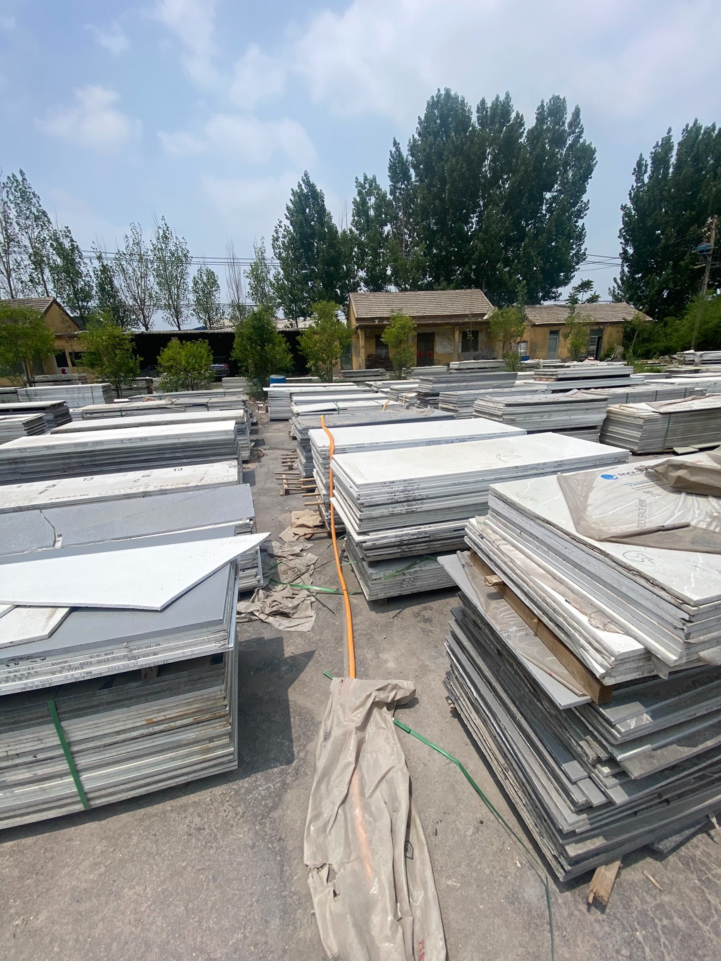 Quartz stone slab stock lot