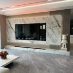Custom sintered stone background wall panel example 9