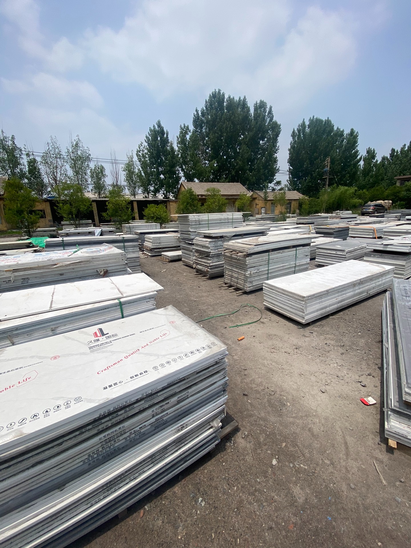 Quartz stone slab stock lot